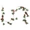 Northlight Pre-Lit Battery Operated Pine and Berry Christmas Garland - 6.5' - Warm White LED Lights